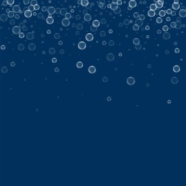 Sabun köpüğü dağılım üst degrade derin mavi arka plan vektör çizim üzerinde sabun köpüğü ile