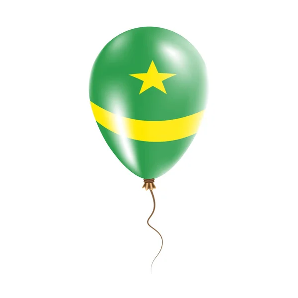 Balão da Mauritânia com bandeira Balão de ar brilhante no país Cores nacionais Bandeira do país Borracha — Vetor de Stock