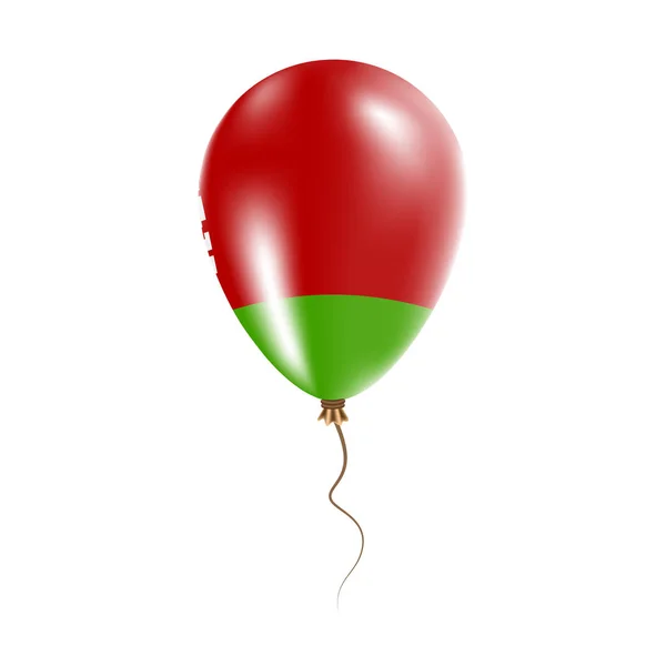 Beyaz Rusya balon bayrak parlak hava Ballon ülke ulusal renkleri ülke bayrağı kauçuk ile — Stok Vektör