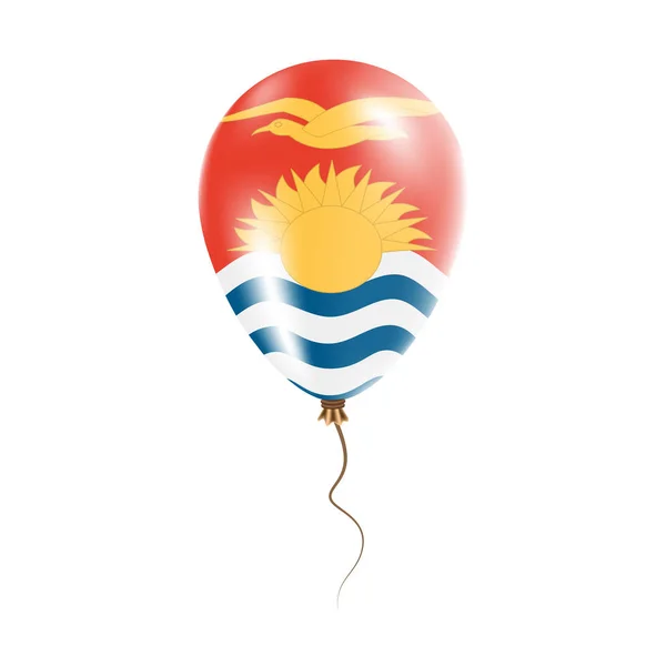 Ballon Kiribati avec drapeau Ballon d'air lumineux dans le pays Couleurs nationales Drapeau de pays Caoutchouc — Image vectorielle