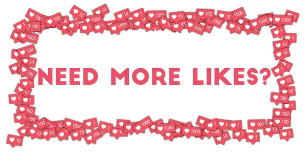 Daha fazla seviyor Sosyal Medya Icons pembe ile soyut şekli arka plan karşı daha fazla ihtiyacı