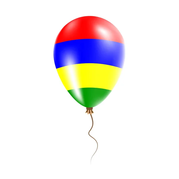 Balão Maurício com bandeira Balão de ar brilhante no país Cores nacionais País Bandeira Borracha — Vetor de Stock