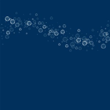 Sabun köpüğü en iyi dalga derin mavi arka plan vektör çizim üzerinde sabun köpüğü ile