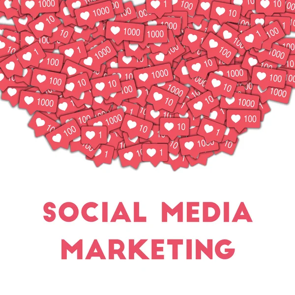 Sosyal Medya Pazarlama Sosyal Medya Icons pembe sayaç sosyal ile soyut şekli arka plan