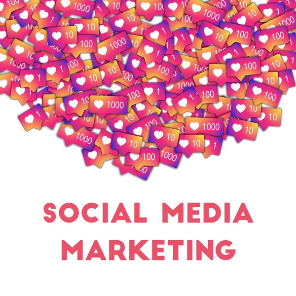 Sosyal Medya Pazarlama Sosyal Medya Icons degrade sayaç ile soyut şekli arka plan