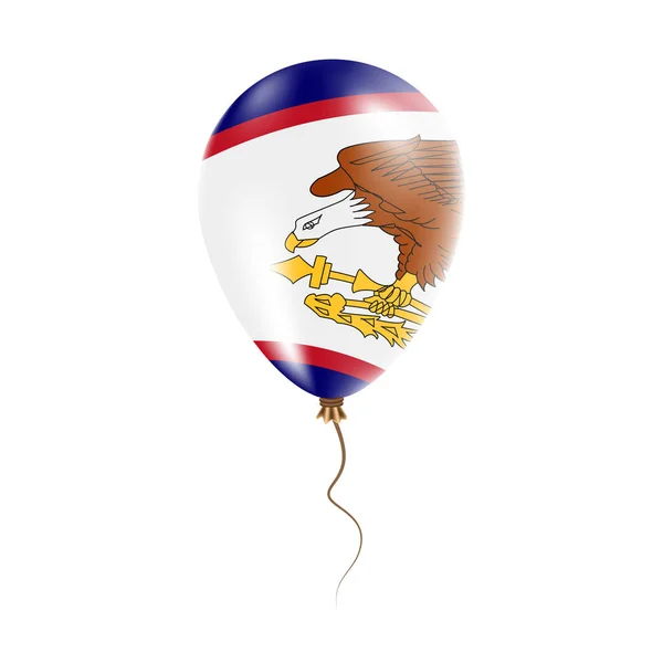 Balão americano Samoa com bandeira Balão de ar brilhante no país Bandeira de país de cores nacionais — Vetor de Stock