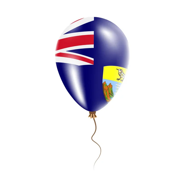 Balão de Santa Helena com bandeira Balão de ar brilhante no país Bandeira de país de cores nacionais —  Vetores de Stock