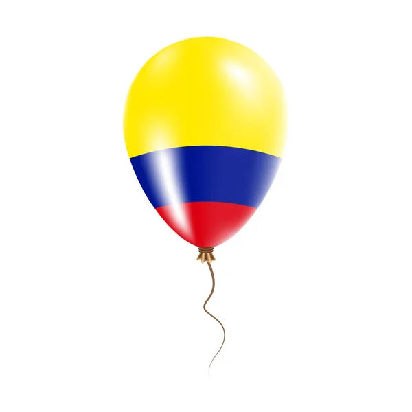 Ballon Colombie avec drapeau Ballon Air Lumineux dans le pays Couleurs nationales Pays Drapeau Caoutchouc — Image vectorielle