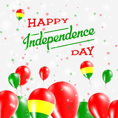 Bolivya Bağımsızlık günü mutlu ülkenin ulusal renklerde vatansever tasarım balonlar