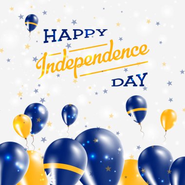 Nauru Bağımsızlık günü mutlu ülkenin ulusal renklerde vatansever tasarım balonlar