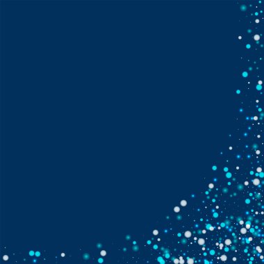 Güzel yağan kar soyut doğru alt köşesinde güzel yağan kar ile derin mavi