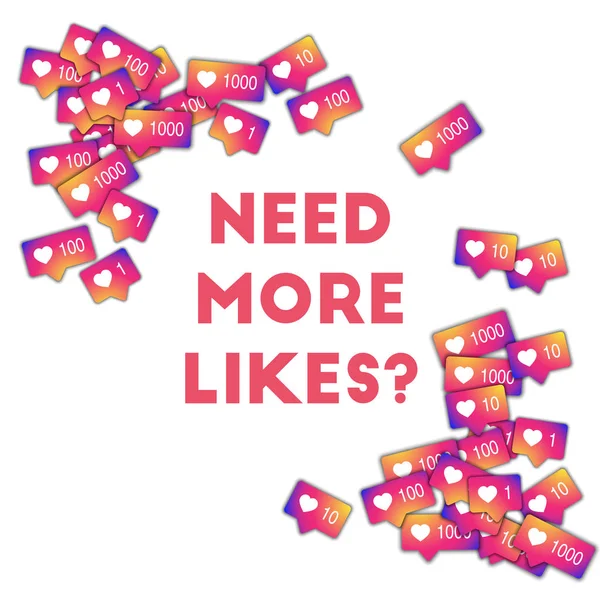 Daha fazla seviyor Sosyal Medya Icons soyut arka plan degrade sayaç ihtiyacı ile daha şekil