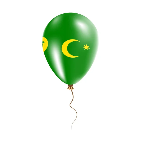 Cocos-Keeling-eilanden ballon met vlag Bright Air Ballon in het land voor de nationale kleuren — Stockvector