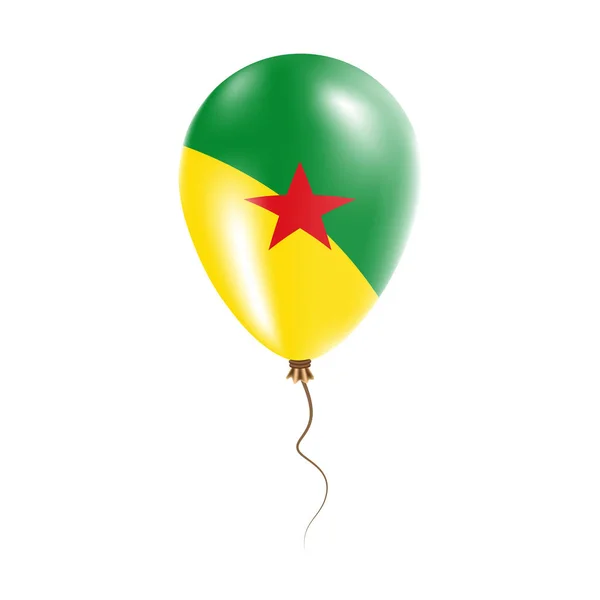 Globo de Guayana Francesa con Bandera Bright Air Ballon en el País Colores Nacionales Bandera de País — Vector de stock
