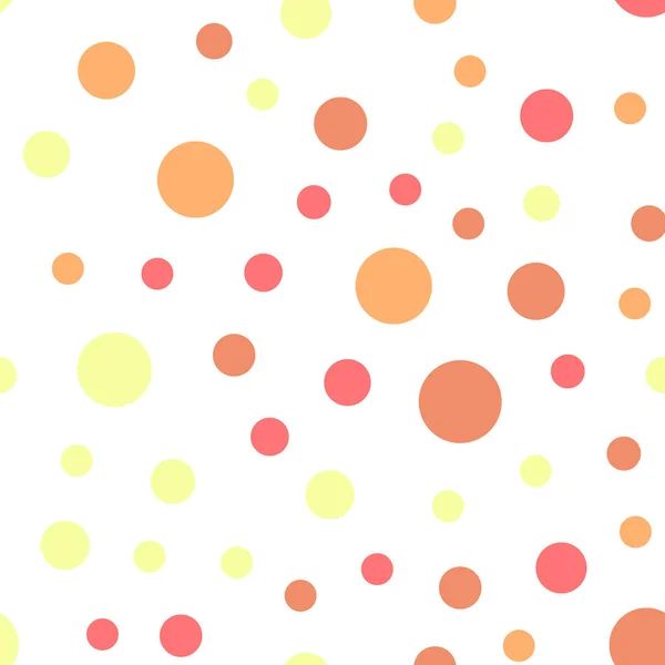 Färgglada prickar sömlösa mönster på svart 21 bakgrund överväldigande klassiska färgglada polka — Stock vektor