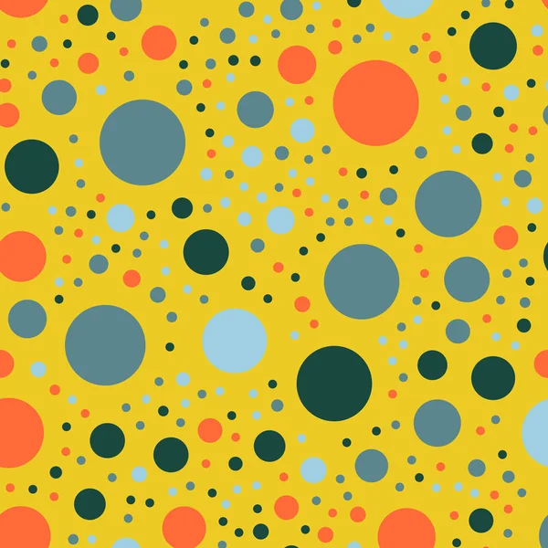 Pois colorés motif sans couture sur fond lumineux 26 Pois colorés classiques éblouissants — Image vectorielle