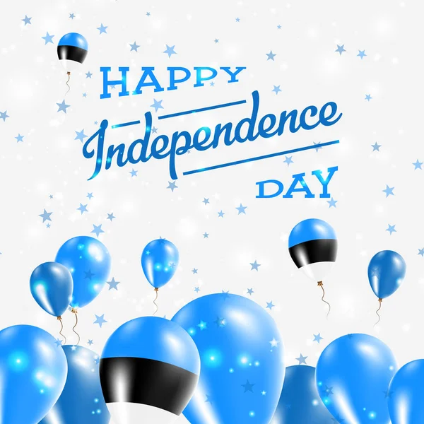 Estonya Bağımsızlık günü mutlu ülkenin ulusal renklerde vatansever tasarım balonlar