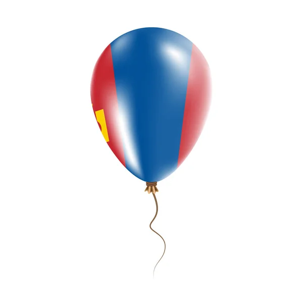 국가 국가 색상 국가 플래그 고무에 밝은 공기 Ballon 플래그로 몽골 풍선 — 스톡 벡터