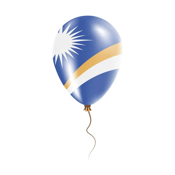 Globo Islas Marshall con bandera Bright Air Ballon en el país Colores Nacionales Bandera del país — Vector de stock