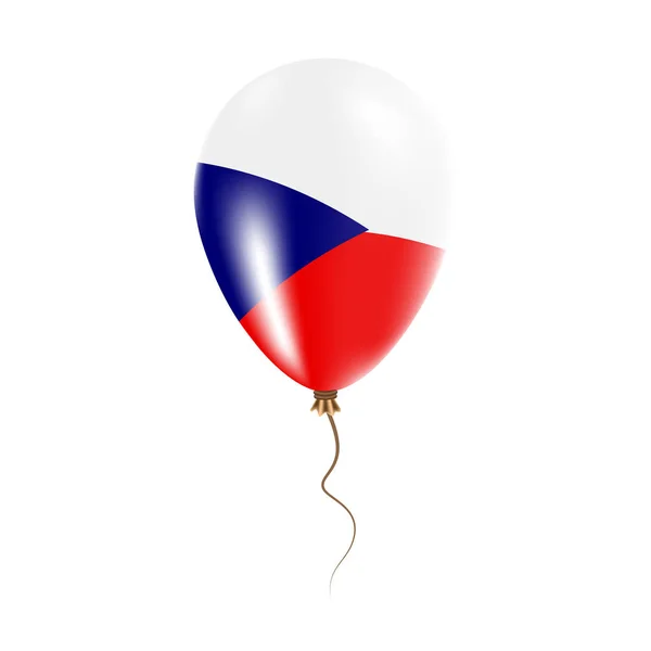 Ballon République tchèque avec drapeau Ballon aérien lumineux dans le pays Couleurs nationales Drapeau du pays — Image vectorielle