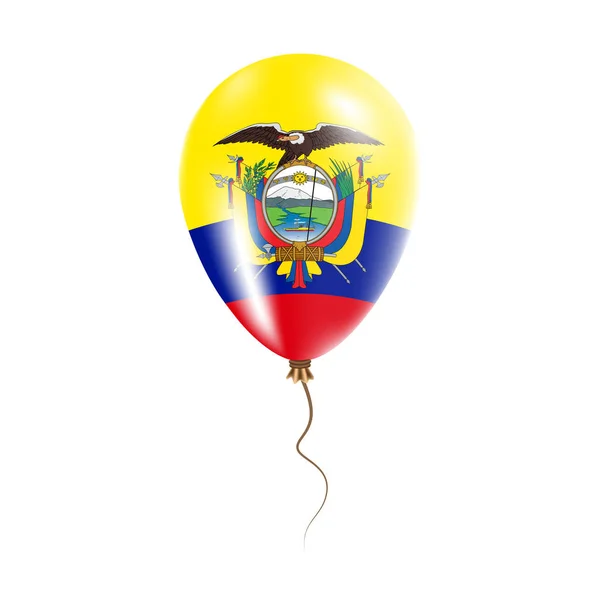 Ballon Equateur avec drapeau Ballon Air Lumineux dans le pays Couleurs nationales Pays Drapeau Caoutchouc — Image vectorielle