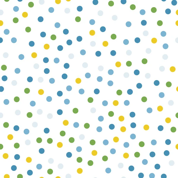 Bunte Tupfen nahtloses Muster auf weißem 12 Hintergrund ansprechend klassisch bunte Tupfen — Stockvektor