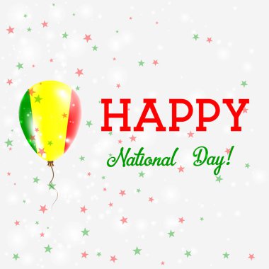 Mali ulusal gün vatansever poster uçan lastik balon Malili bayrağı Mali renkleri