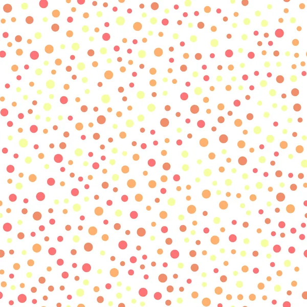 Puncte polka colorate model fără sudură pe fundal alb 21 Adorabil clasic colorat puncte polka — Vector de stoc