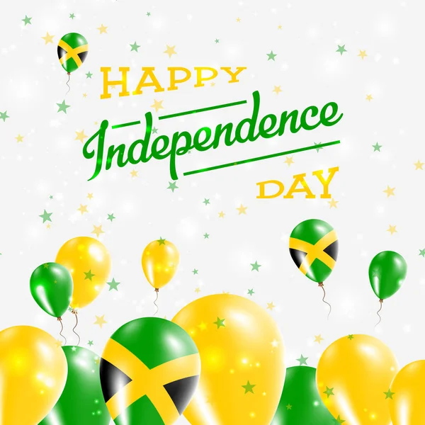 Jamaika Bağımsızlık günü mutlu ülkenin ulusal renklerde vatansever tasarım balonlar