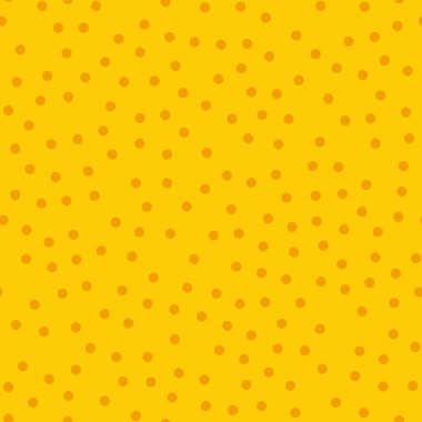 Sarı arka plan etkileyici klasik turuncu polka noktaları üzerinde turuncu lekeli seamless modeli