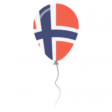 İngiltere ve Norveç ulusal beyaz arka planda Bağımsızlık günü izole balon vatansever renkler