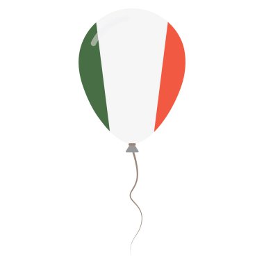 İtalya Cumhuriyeti Ulusal beyaz arka planda Bağımsızlık günü izole balon vatansever renkler