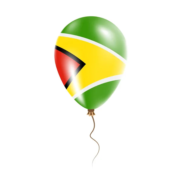 Balão da Guiana com bandeira Balão de ar brilhante no país Cores nacionais Bandeira do país Borracha —  Vetores de Stock