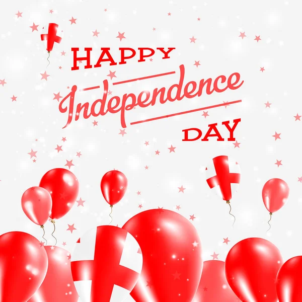 Dzień Niepodległości Gruzji patriotyczne projekt balony w barwach narodowych kraju, szczęśliwy — Wektor stockowy