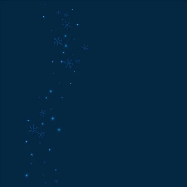 Neige clairsemée Vague gauche avec neige clairsemée sur fond bleu profond Vecteur — Image vectorielle