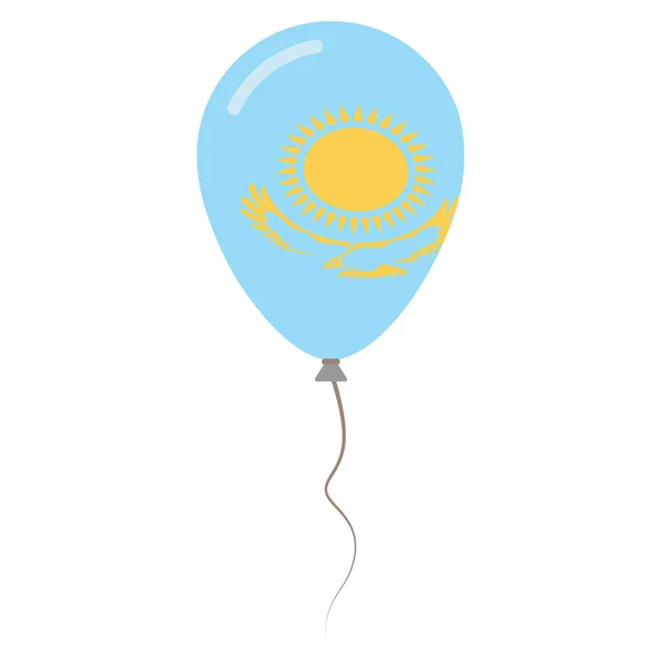 Republika Kazachstanu krajowych kolory na białym tle balon na białym tle Dzień Niepodległości — Wektor stockowy
