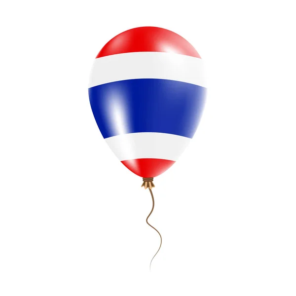 Таиланд воздушный шар с флагом Яркий воздушный шар в стране Национальные цвета Страна флага Резина — стоковый вектор