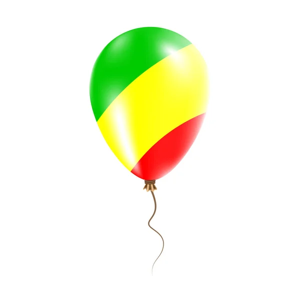Globo Congo con bandera Bright Air Ballon en el país Colores nacionales Bandera del país Caucho — Vector de stock