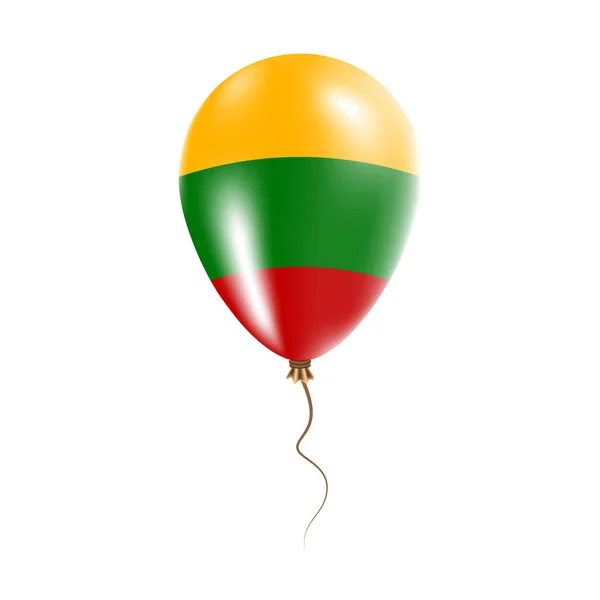 Lituania globo con bandera Bright Air Ballon en el país Colores nacionales País Bandera Caucho — Vector de stock