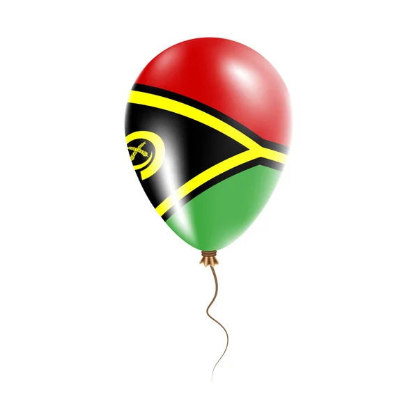 Шар Вануату с флагом Яркий воздушный шар в стране Национальные цвета Страна резина флага — стоковый вектор