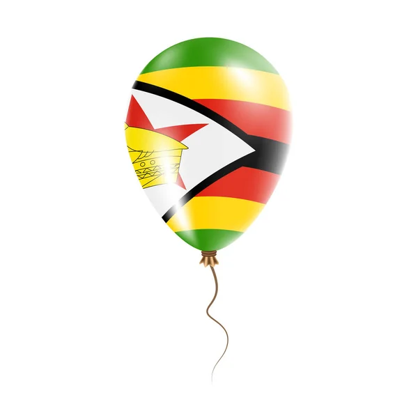 Zimbabwe balloon with flag Bright Air Ballon in the Country National Colors Country Flag Rubber — Stock Vector