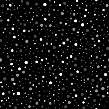 Beyaz lekeli seamless modeli üzerinde siyah arka plan nadir klasik beyaz lekeli Tekstil