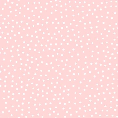Beyaz lekeli seamless modeli üzerinde pembe bir arka plan olağanüstü klasik beyaz lekeli Tekstil