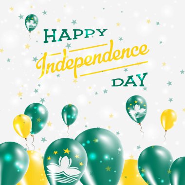 Makao Bağımsızlık günü mutlu ülkenin ulusal renklerde vatansever tasarım balonlar