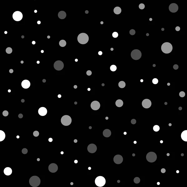 Χωρίς ραφή πρότυπο άσπρες βούλες σε μαύρο φόντο λεπτή κλασικό λευκό πουά ύφασμα — Διανυσματικό Αρχείο
