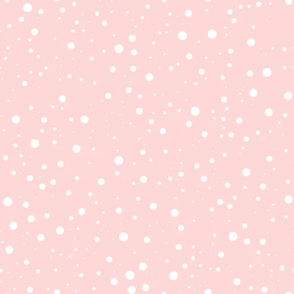 Weiße Tupfen nahtloses Muster auf rosa Hintergrund schöne klassische weiße Tupfen Textil — Stockvektor