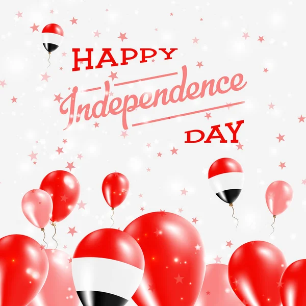 Yemen Bağımsızlık günü mutlu ülkenin ulusal renklerde vatansever tasarım balonlar