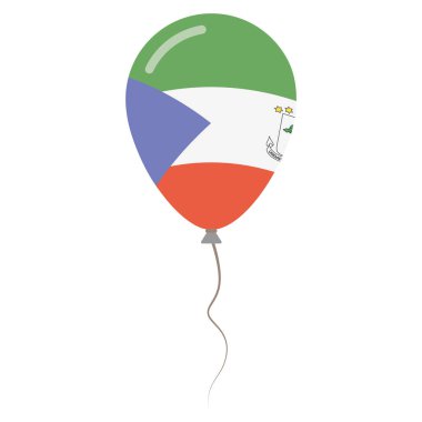 Beyaz arka planda Bağımsızlık günü izole balon Ekvator Ginesi Cumhuriyeti Ulusal renkler