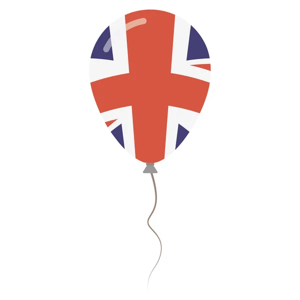 Соединенное Королевство Великобритании и Северной Ирландии национальные цвета изолированный воздушный шар на белом — стоковый вектор