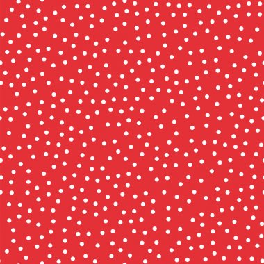 Beyaz lekeli seamless modeli üzerinde kırmızı zemin şirin klasik beyaz lekeli Tekstil desen